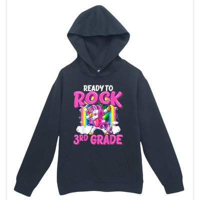 Ready To Rock 3rd Grade Dabbing Unicorn Back To School Girl Urban Pullover Hoodie