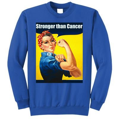 Rosie The Riveter Stronger Than Cancer Survivor Great Gift Sweatshirt