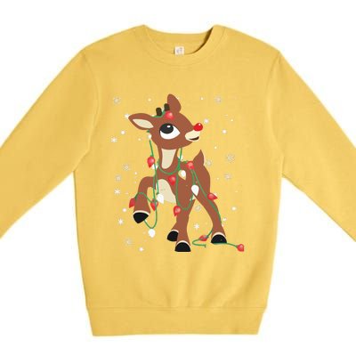 Rudolph The Red Nose Reindeer For Christmas Fan Premium Crewneck Sweatshirt