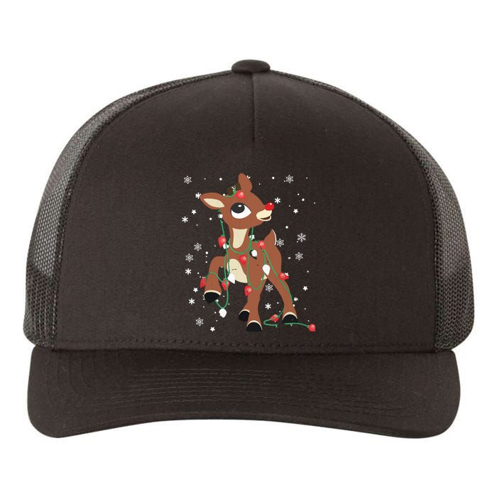 Rudolph The Red Nose Reindeer For Christmas Fan Yupoong Adult 5-Panel Trucker Hat