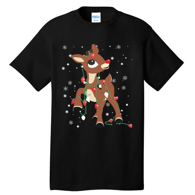 Rudolph The Red Nose Reindeer For Christmas Fan Tall T-Shirt