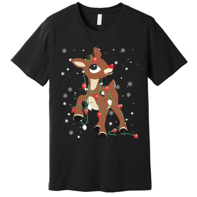 Rudolph The Red Nose Reindeer For Christmas Fan Premium T-Shirt