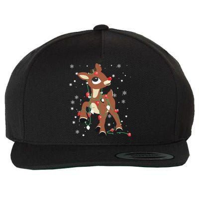 Rudolph The Red Nose Reindeer For Christmas Fan Wool Snapback Cap