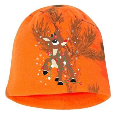 Rudolph The Red Nose Reindeer For Christmas Fan Kati - Camo Knit Beanie