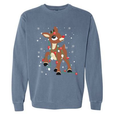 Rudolph The Red Nose Reindeer For Christmas Fan Garment-Dyed Sweatshirt