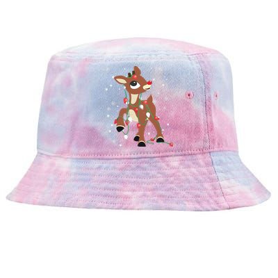 Rudolph The Red Nose Reindeer For Christmas Fan Tie-Dyed Bucket Hat