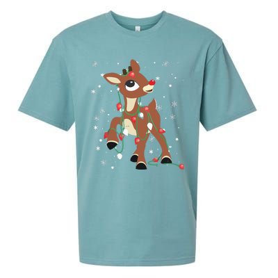 Rudolph The Red Nose Reindeer For Christmas Fan Sueded Cloud Jersey T-Shirt