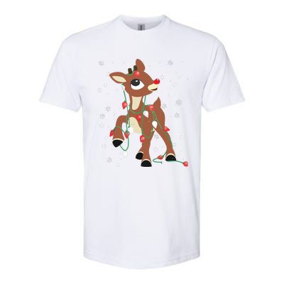 Rudolph The Red Nose Reindeer For Christmas Fan Softstyle® CVC T-Shirt