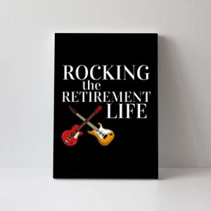 Rocking The Retirement Life Classic Rock Guitar Retired Canvas