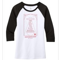 Ramen Takeout Women's Tri-Blend 3/4-Sleeve Raglan Shirt