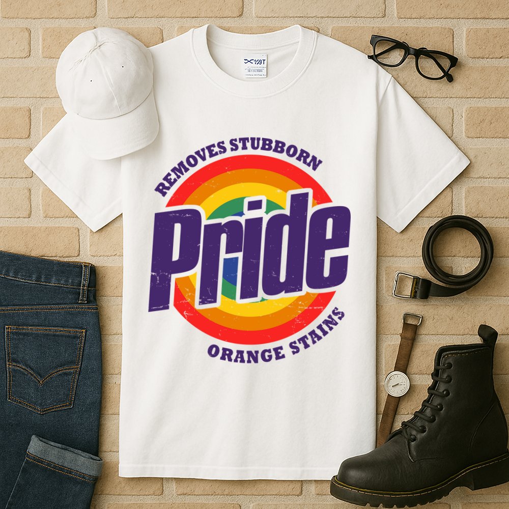 Resist Trump Remove Stubborn Orange Stains Pride Month LGBTQ Tall T-Shirt