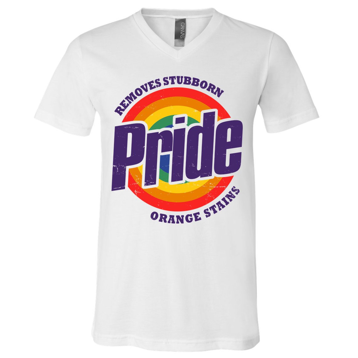 Resist Trump Remove Stubborn Orange Stains Pride Month LGBTQ V-Neck T-Shirt