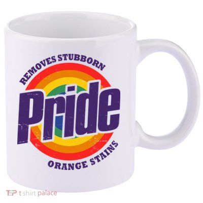 Resist Trump Remove Stubborn Orange Stains Pride Month LGBTQ 11oz C Handle Ceramic Mug