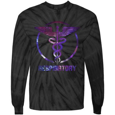 Respiratory Therapist Respiratory Therapy Design Tie-Dye Long Sleeve Shirt