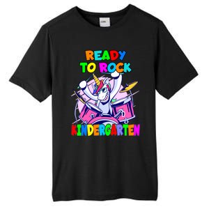 Ready To Rock Kindergarten Drumming Unicorn Preschool Meaningful Gift Tall Fusion ChromaSoft Performance T-Shirt