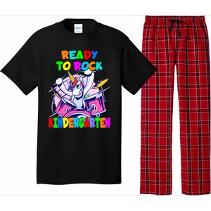 Ready To Rock Kindergarten Drumming Unicorn Preschool Meaningful Gift Pajama Set