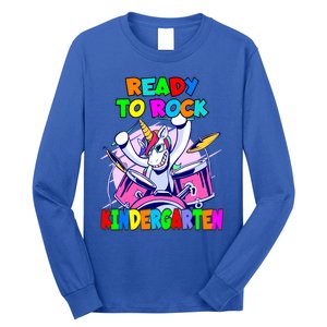 Ready To Rock Kindergarten Drumming Unicorn Preschool Meaningful Gift Long Sleeve Shirt