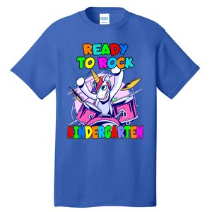 Ready To Rock Kindergarten Drumming Unicorn Preschool Meaningful Gift Tall T-Shirt