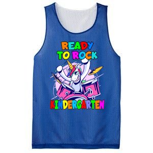 Ready To Rock Kindergarten Drumming Unicorn Preschool Meaningful Gift Mesh Reversible Basketball Jersey Tank