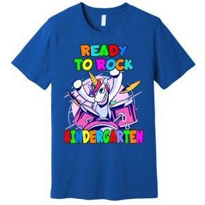 Ready To Rock Kindergarten Drumming Unicorn Preschool Meaningful Gift Premium T-Shirt