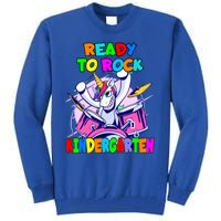 Ready To Rock Kindergarten Drumming Unicorn Preschool Meaningful Gift Tall Sweatshirt