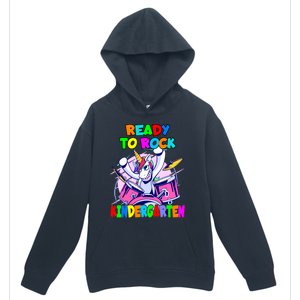 Ready To Rock Kindergarten Drumming Unicorn Preschool Meaningful Gift Urban Pullover Hoodie