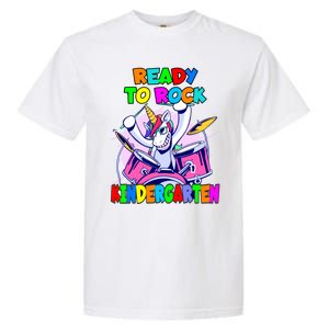 Ready To Rock Kindergarten Drumming Unicorn Preschool Meaningful Gift Garment-Dyed Heavyweight T-Shirt