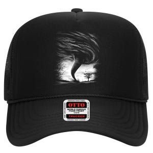 Realistic Tornado High Crown Mesh Back Trucker Hat