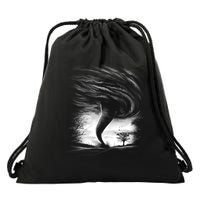 Realistic Tornado Drawstring Bag