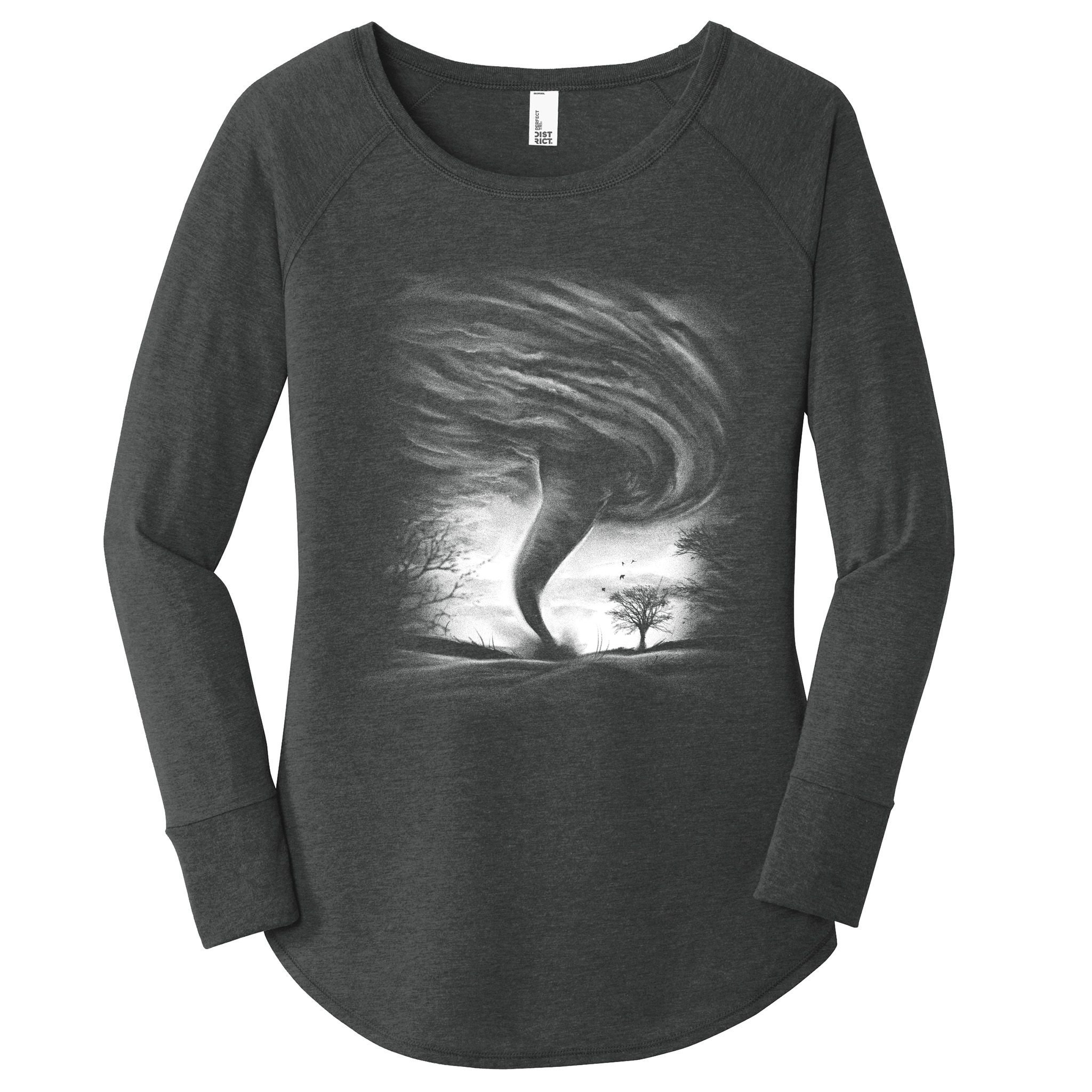 Realistic Tornado Women's Perfect Tri Tunic Long Sleeve Shirt