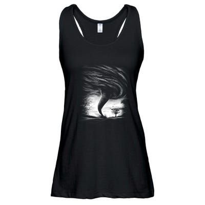 Realistic Tornado Ladies Essential Flowy Tank