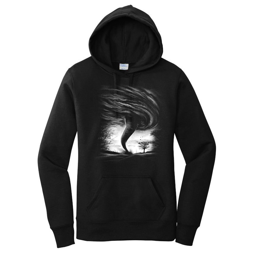 Realistic Tornado Women's Pullover Hoodie