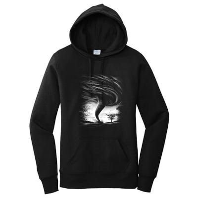 Realistic Tornado Women's Pullover Hoodie