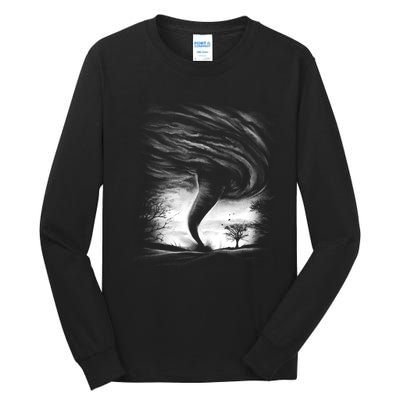 Realistic Tornado Tall Long Sleeve T-Shirt