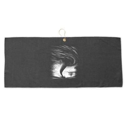 Realistic Tornado Large Microfiber Waffle Golf Towel