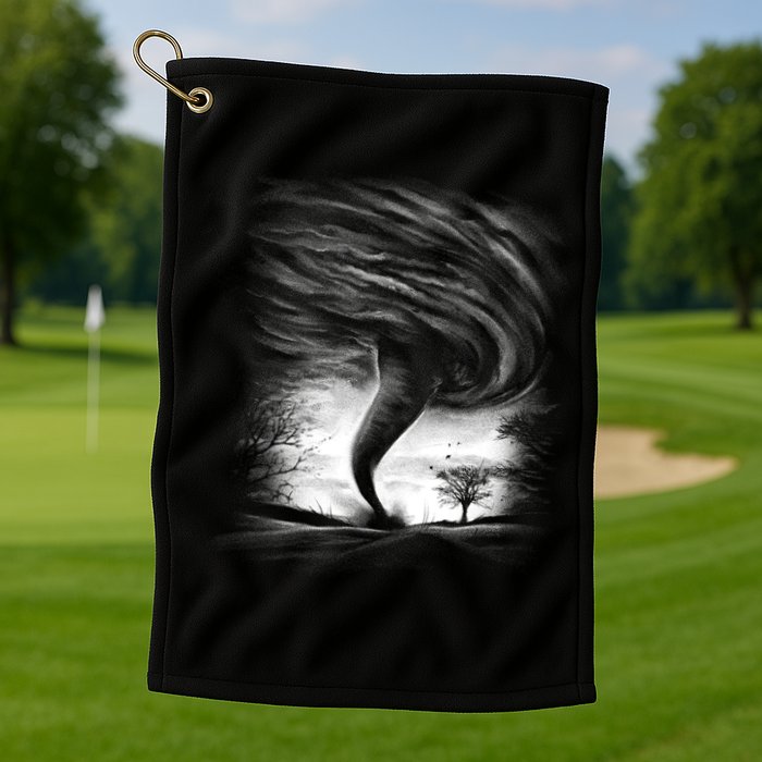 Realistic Tornado Golf Towel