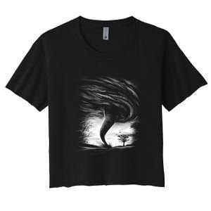 Realistic Tornado Women's Crop Top Tee