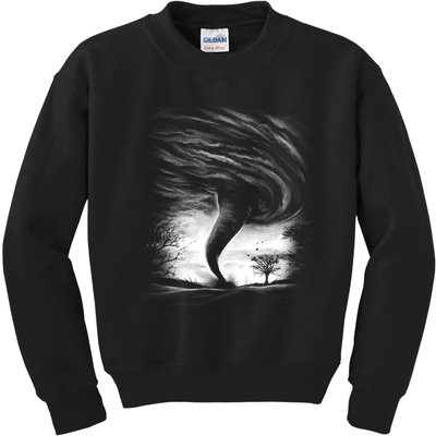 Realistic Tornado Kids Sweatshirt