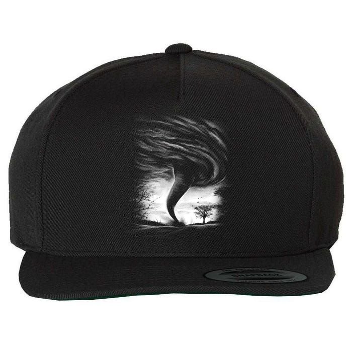 Realistic Tornado Wool Snapback Cap