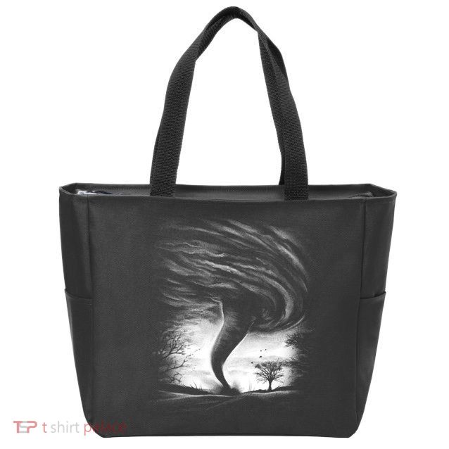 Realistic Tornado Zip Tote Bag