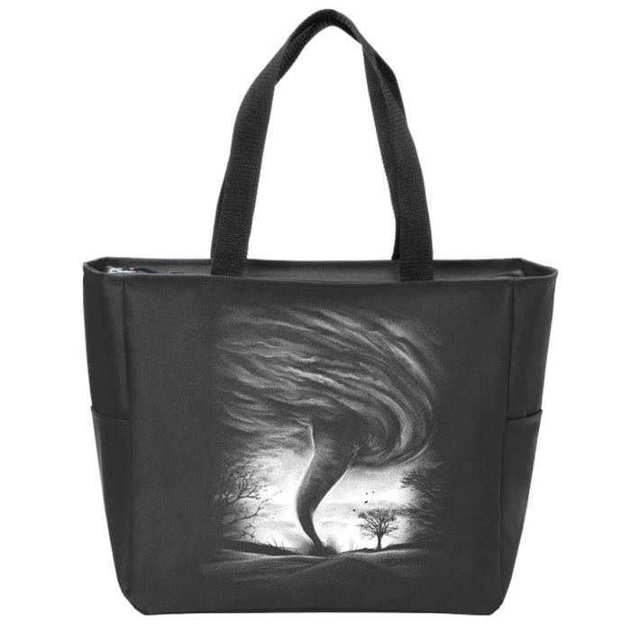 Realistic Tornado Zip Tote Bag