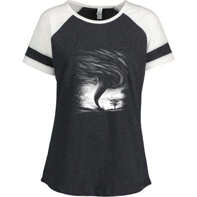 Realistic Tornado Enza Ladies Jersey Colorblock Tee