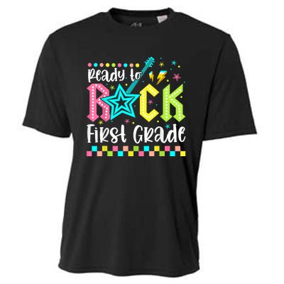 Ready To Rock First Grade Back To School 1st Grade Cooling Performance Crew T-Shirt