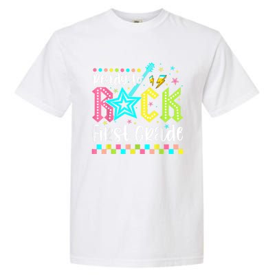 Ready To Rock First Grade Back To School 1st Grade Garment-Dyed Heavyweight T-Shirt