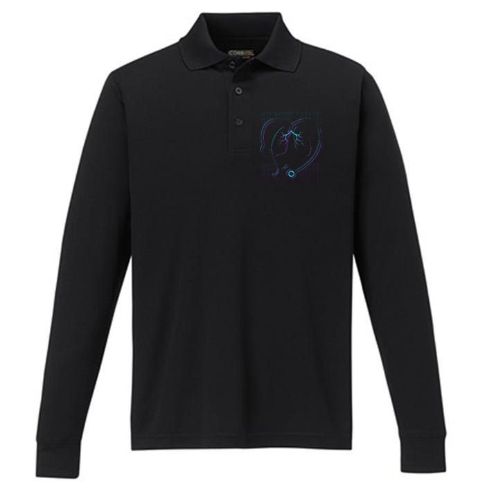 Respiratory Therapist Respiratory Therapy Retro Performance Long Sleeve Polo