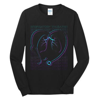 Respiratory Therapist Respiratory Therapy Retro Tall Long Sleeve T-Shirt