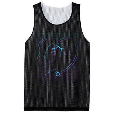 Respiratory Therapist Respiratory Therapy Retro Mesh Reversible Basketball Jersey Tank