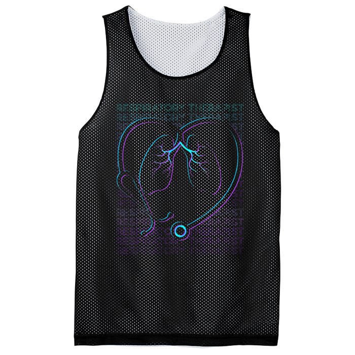 Respiratory Therapist Respiratory Therapy Retro Mesh Reversible Basketball Jersey Tank