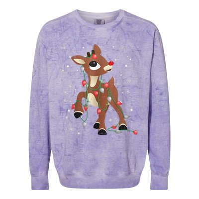 Rudolph The Red Nose Reindeer For And Christmas Fan Colorblast Crewneck Sweatshirt