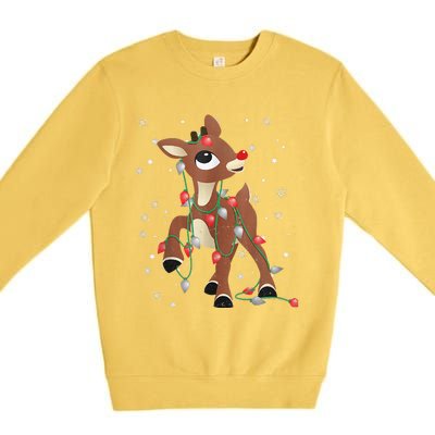 Rudolph The Red Nose Reindeer For And Christmas Fan Premium Crewneck Sweatshirt